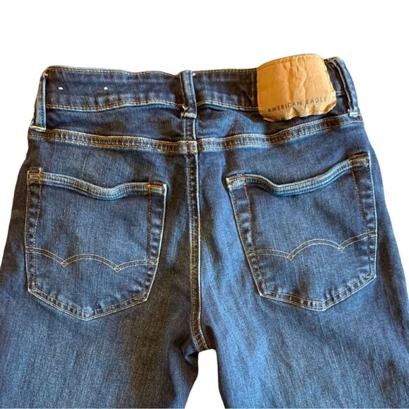 American Eagle Outfitters Mens Blue Jeans Slim Straight Stretch Denim - Picture 5 of 8